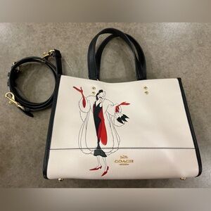 Disney X Coach Dempsey Carryall with Cruella Motif